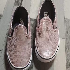 Nwt Vans pink snakeskin sz 5 5 unisex kids